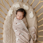 Whimsy Collection - Luxury 100% Cotton Knit Swaddle Baby Blanket - By Baano