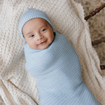 Organic Ribbed Knit Cotton Baby Blanket - By Baano
