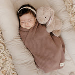 Organic Ribbed Knit Cotton Baby Blanket - By Baano