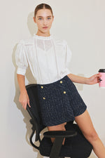 PARISIAN NAVY TWEED SKORT Flying Tomato