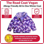 Car Seat Coat | The Road Coat Vegan - Purple Raptor