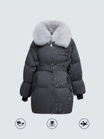 Genuine Blue Fox Down Fill Coat