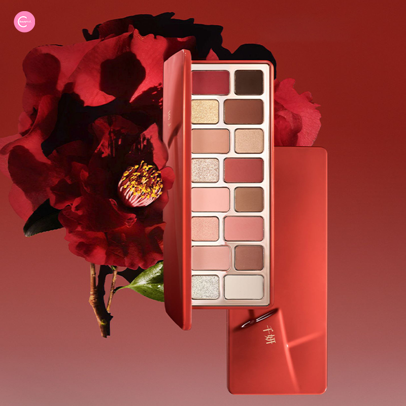 CHEERYEP (QIANYAN) 16-Color Natural Star Eye Shadow Palette - 12#Admiring