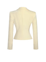 Quinne Butter Yellow Slim-fit Blazer Miss Circle