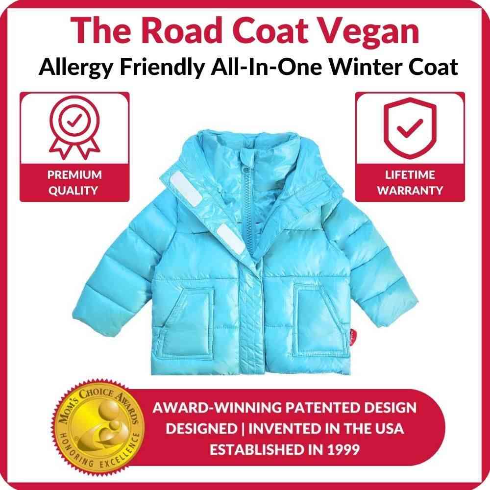 Car Seat Coat | The Road Coat Vegan - Aqua