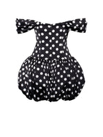 Umika Black Polka Dots Bubble Hem Mini Dress Miss Circle