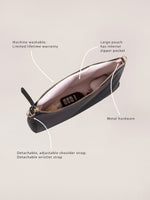 3-Piece Pouch Clutch Purse Set - Black - By Baano