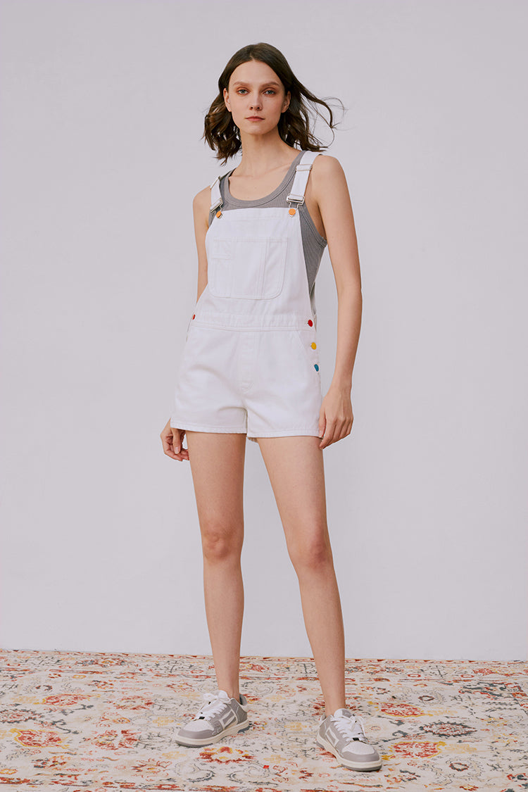 Rainbow Overall Shorts HJ109 Hey Joanie