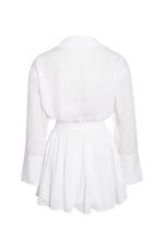 Jamila White Shirt Mini Dress with Embroidered Waist Detail Miss Circle