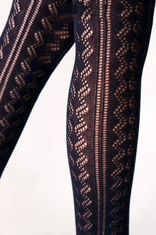 Conte-Kids Cotton Tights Miss 617 - Lace Pattern - By Baano