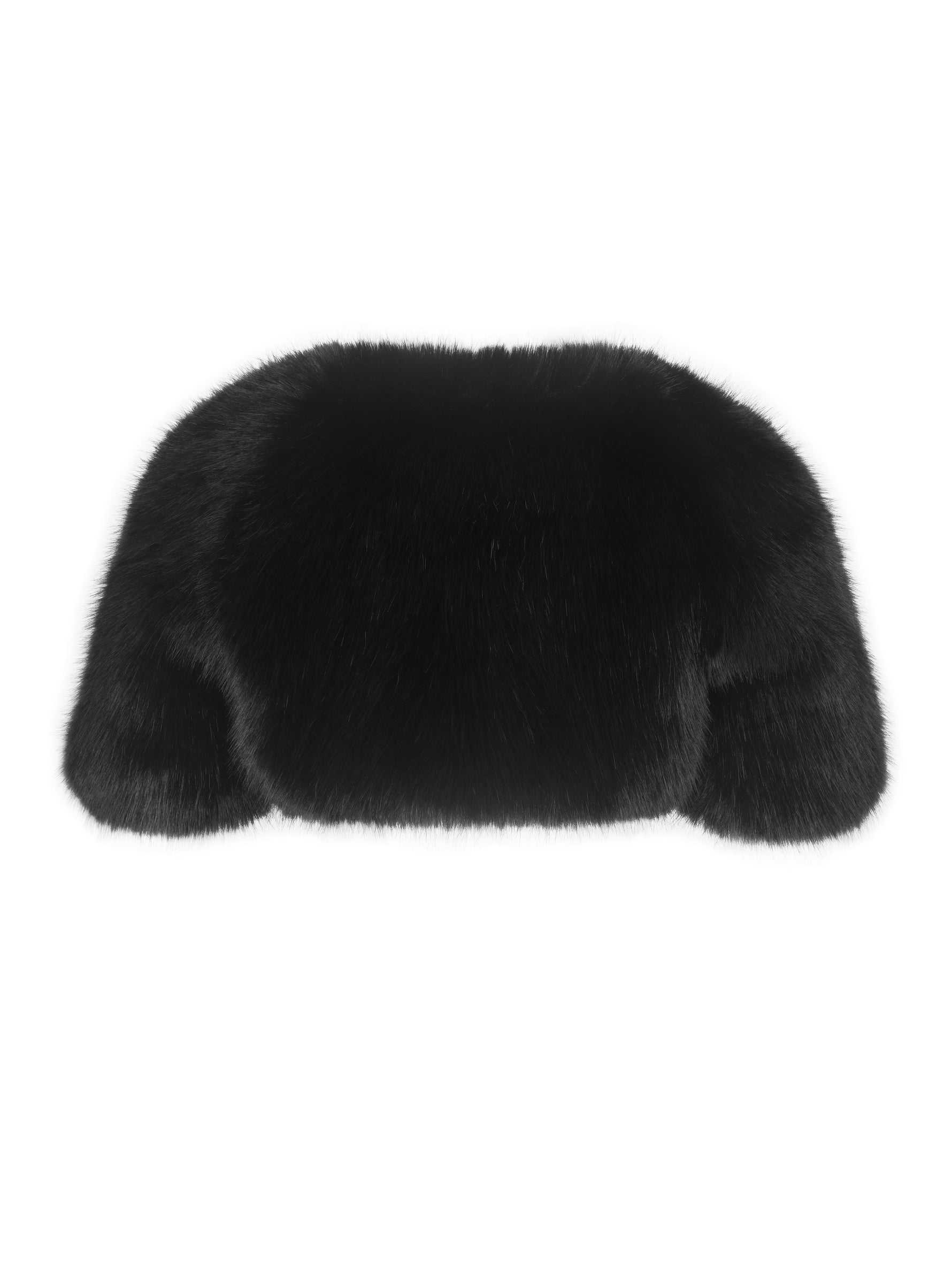 Kori Black Faux Fur Micro Bolero Miss Circle