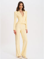 Quinnie Butter Yellow Slim Suit Pants Miss Circle