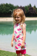 Lycra Pink Kids Swimsuit K2202 Marina Modest