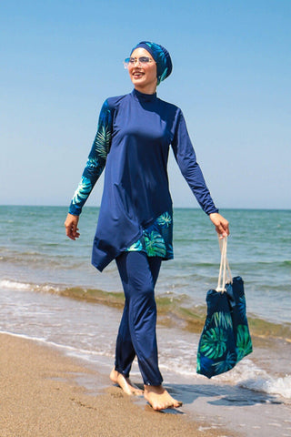 Lycra Navy Burkini Modest Swimwear M2125 - By Baano