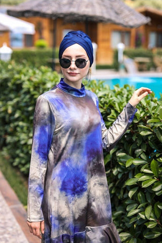 Lycra Navy Burkini Modest Swimwear M2022 - By Baano