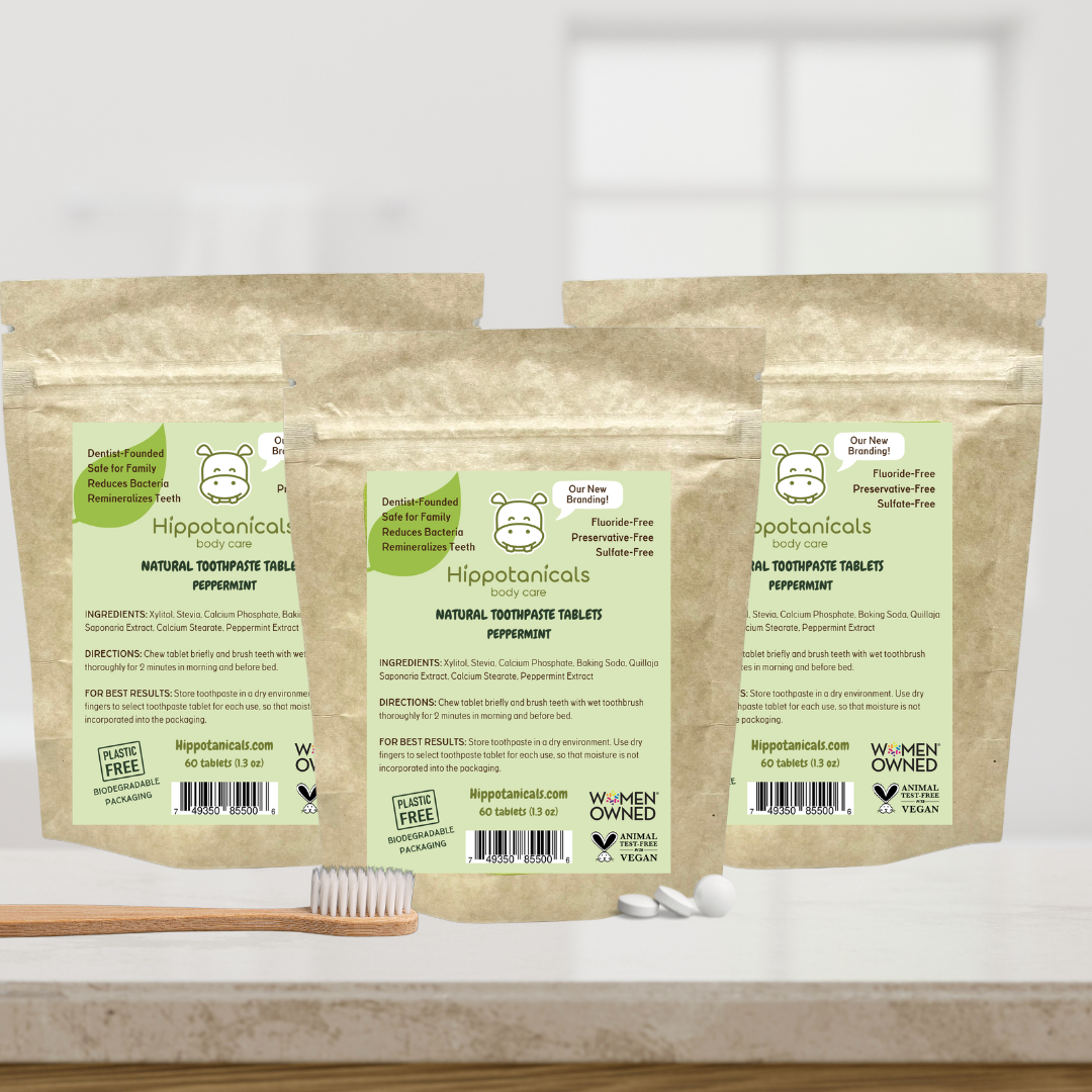 Value Pack Natural Peppermint Toothpaste Tablets Bundles - By Baano