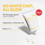 Daily UV Defense Sunscreen Broad Spectrum SPF 36, Invisible Korean Sunscreen for Face with No White Cast