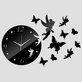 3D Acrylic Mirror Wall Stickers Creative Black Modern Acrylic Mirror Surface 3D Simple Wall Stickers Decor Clocks Numbers Stickers for Home Office Decorations Gift Modern Living Room Quartz Clock Watch Home Decoration Clocks Stevvex