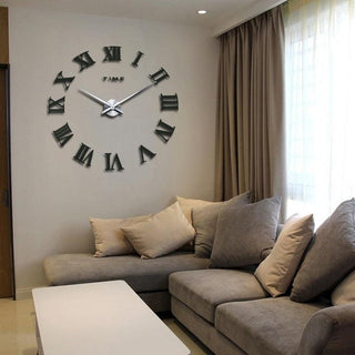 3D Big Acrylic Mirror Wall Clock Quartz Watch Still Life Clocks Frameless Wall Clock 3D Surface Mirror Wall Clock Modern Design Large Mute Wall Watches Stickers for Living Room Bedroom Home Decorations Modern Home Decoration Living Room Stickers Stevvex
