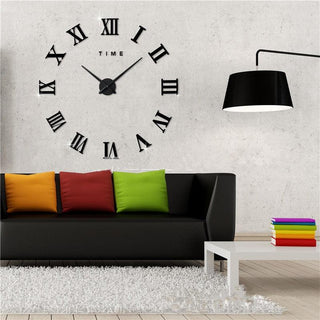 3D Big Acrylic Mirror Wall Clock Quartz Watch Still Life Clocks Frameless Wall Clock 3D Surface Mirror Wall Clock Modern Design Large Mute Wall Watches Stickers for Living Room Bedroom Home Decorations Modern Home Decoration Living Room Stickers Stevvex