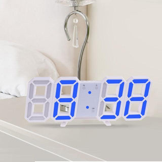 3D Large LED Digital Wall Clock 3D LED Wall Clock with Remote Control 12/24 H Time/Date Display Nightlight Alarm Clock Digital Clock Brightness to Adjust Temperature Date Time Celsius Nightlight Display Table Desktop Clocks Alarm Clock For Living Room Stevvex