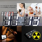 3D Large LED Digital Wall Clock 3D LED Wall Clock with Remote Control 12/24 H Time/Date Display Nightlight Alarm Clock Digital Clock Brightness to Adjust Temperature Date Time Celsius Nightlight Display Table Desktop Clocks Alarm Clock For Living Room Stevvex