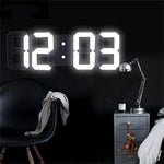3D Large LED Digital Wall Clock 3D LED Wall Clock with Remote Control 12/24 H Time/Date Display Nightlight Alarm Clock Digital Clock Brightness to Adjust Temperature Date Time Celsius Nightlight Display Table Desktop Clocks Alarm Clock For Living Room Stevvex