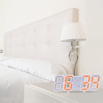 3D Large LED Digital Wall Clock 3D LED Wall Clock with Remote Control 12/24 H Time/Date Display Nightlight Alarm Clock Digital Clock Brightness to Adjust Temperature Date Time Celsius Nightlight Display Table Desktop Clocks Alarm Clock For Living Room Stevvex