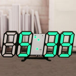 3D Large LED Digital Wall Clock Date Time Celsius Nightlight Display Table Desktop Clocks 3D Digital Alarm Clock Modern Design LED Wall Desk Clocks 12/24H Time /Date/ Temperature Display Nightlight /Brightness Adjustable/ Alarm Clock For Living Room Stevvex