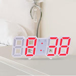 3D Large LED Digital Wall Clock Date Time Celsius Nightlight Display Table Desktop Clocks 3D Digital Alarm Clock Modern Design LED Wall Desk Clocks 12/24H Time /Date/ Temperature Display Nightlight /Brightness Adjustable/ Alarm Clock For Living Room Stevvex