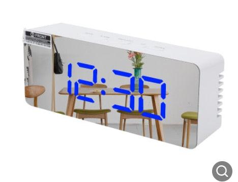 3D Large LED Digital Wall Clock Date Time Celsius Nightlight Display Table Desktop Clocks 3D Digital Alarm Clock Modern Design LED Wall Desk Clocks 12/24H Time /Date/ Temperature Display Nightlight /Brightness Adjustable/ Alarm Clock For Living Room Stevvex