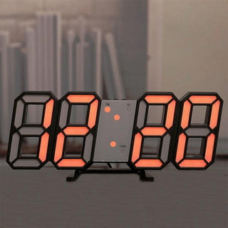 3D Large LED Digital Wall Clock Date Time Celsius Nightlight Display Table Desktop Clocks 3D Digital Alarm Clock Modern Design LED Wall Desk Clocks 12/24H Time /Date/ Temperature Display Nightlight /Brightness Adjustable/ Alarm Clock For Living Room Stevvex