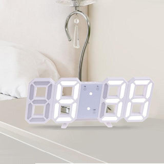 3D Large LED Digital Wall Clock Date Time Celsius Nightlight Display Table Desktop Clocks 3D Digital Alarm Clock Modern Design LED Wall Desk Clocks 12/24H Time /Date/ Temperature Display Nightlight /Brightness Adjustable/ Alarm Clock For Living Room Stevvex