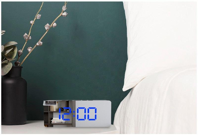 3D Large LED Digital Wall Clock Date Time Celsius Nightlight Display Table Desktop Clocks 3D Digital Alarm Clock Modern Design LED Wall Desk Clocks 12/24H Time /Date/ Temperature Display Nightlight /Brightness Adjustable/ Alarm Clock For Living Room Stevvex