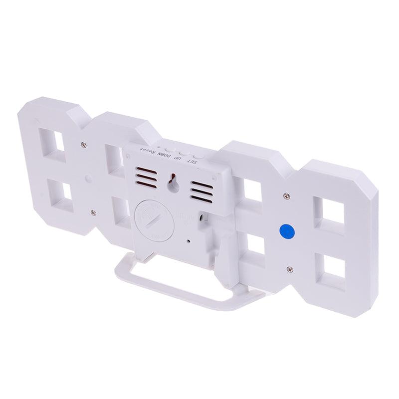 3D Large LED Digital Wall Clock Date Time Celsius Nightlight Display Table Desktop Clocks 3D Digital Alarm Clock Modern Design LED Wall Desk Clocks 12/24H Time /Date/ Temperature Display Nightlight /Brightness Adjustable/ Alarm Clock For Living Room Stevvex