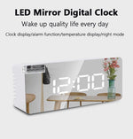 3D Large LED Digital Wall Clock Date Time Celsius Nightlight Display Table Desktop Clocks 3D Digital Alarm Clock Modern Design LED Wall Desk Clocks 12/24H Time /Date/ Temperature Display Nightlight /Brightness Adjustable/ Alarm Clock For Living Room Stevvex