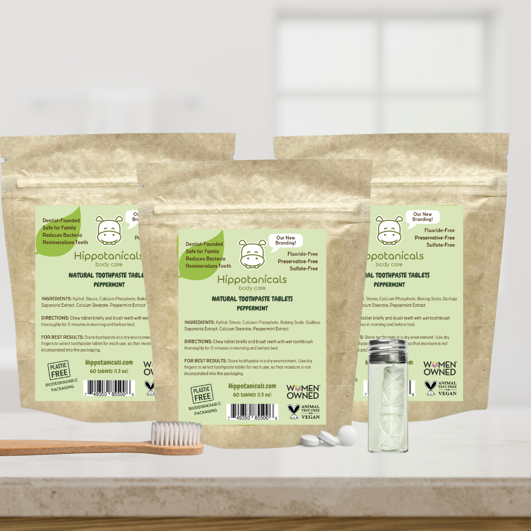 Value Pack Natural Peppermint Toothpaste Tablets Bundles - By Baano