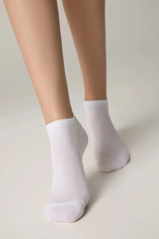 Cotton Ankle Socks Conte Active - Mesh Pattern 484 - By Baano