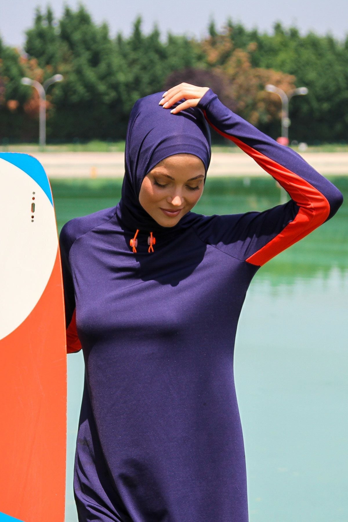 Lycra Navy Burkini Modest Swimwear M2231 - By Baano