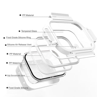 Glass Container w/ Silicone Wrap Set