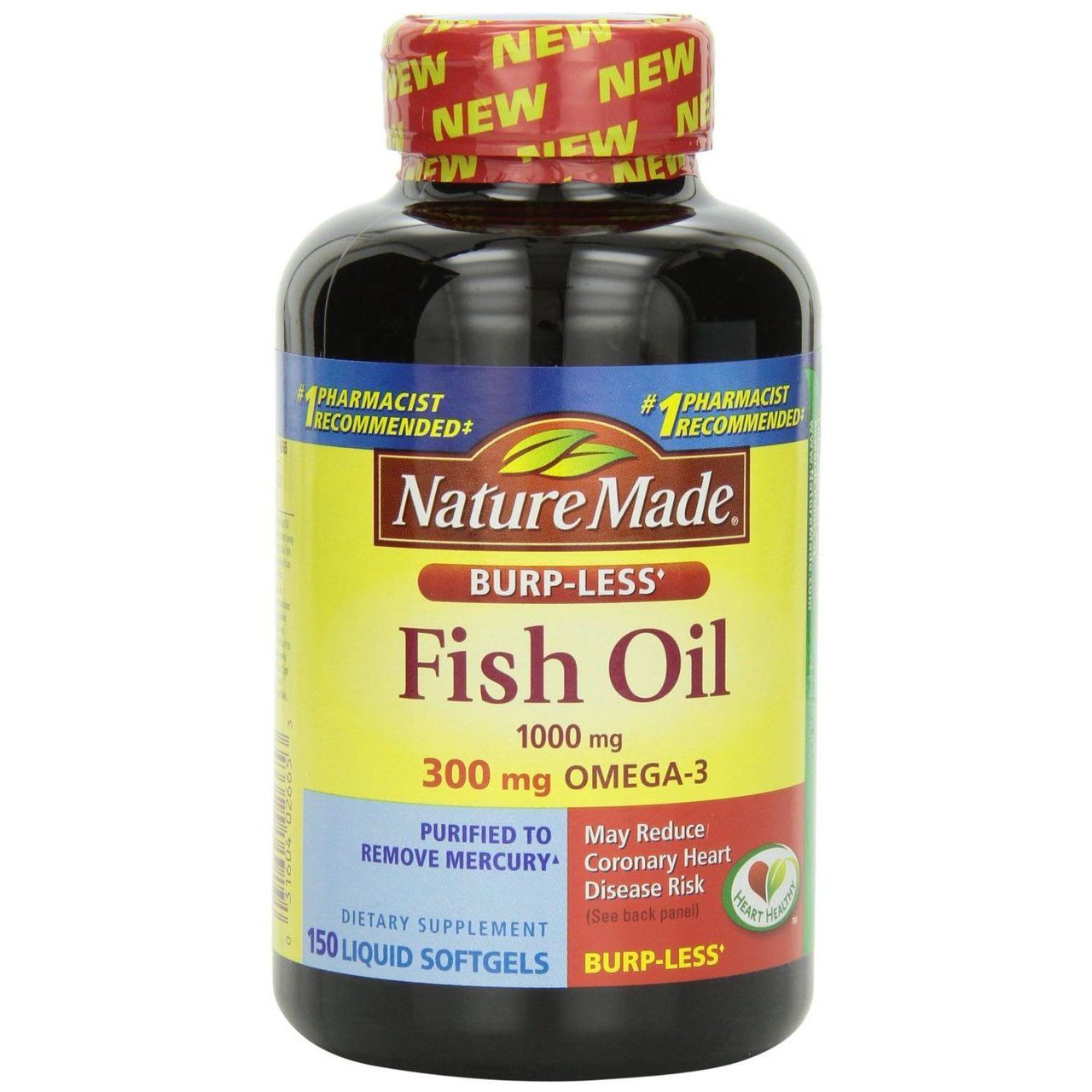 Nature Made Fish Oil 1000 Mg Dietary Supplement Liquid Softgels
