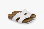 Liora by LEON- Women’s Leather Slide- One‑Piece Leather Comfort Sandal