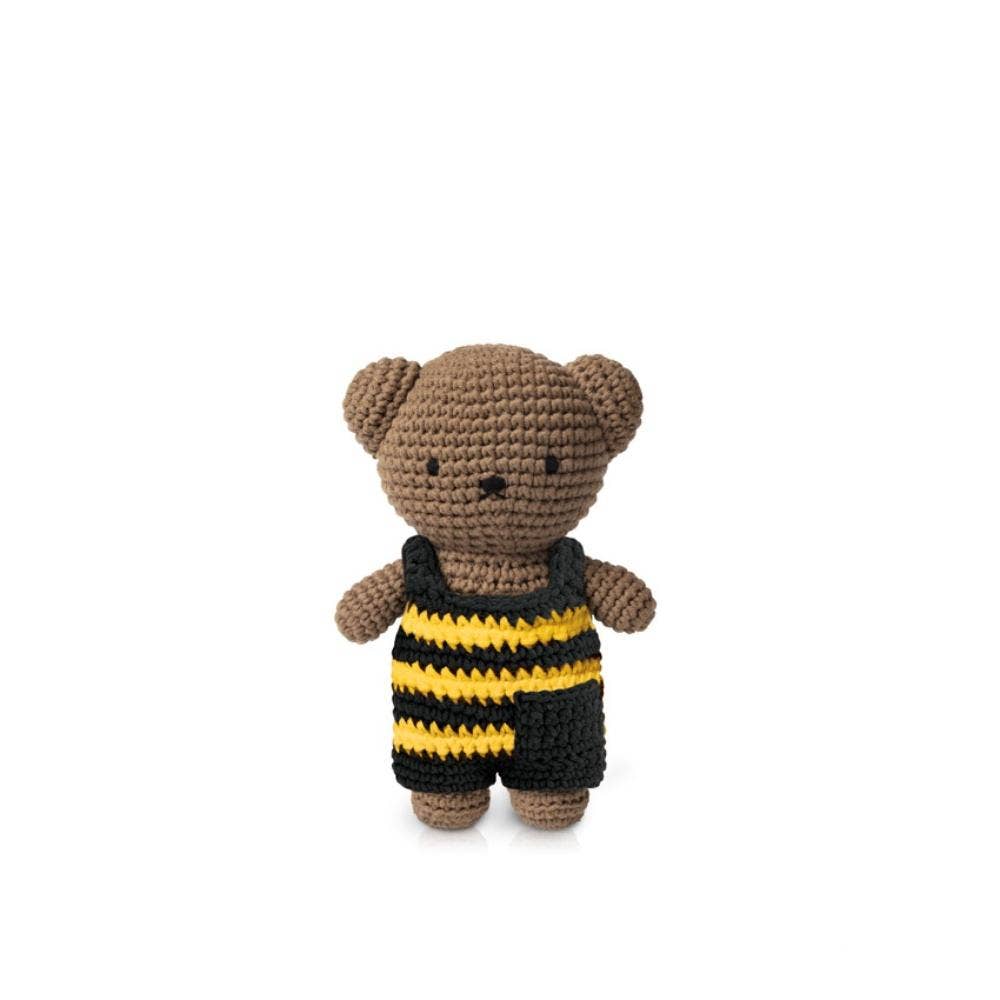 Boris Crocheted Stuffed Plush - Bumble Bee Striped Outfit