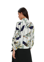 Button Down Collared Print Shirt