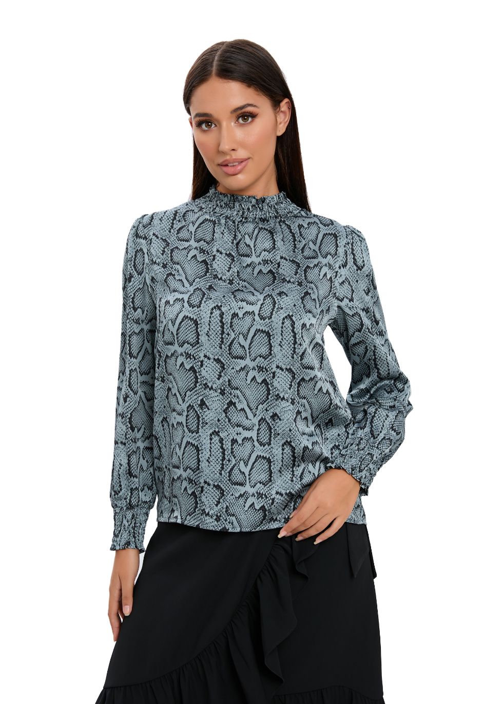 Blue Scale Print Shirt