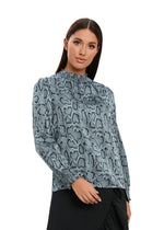 Blue Scale Print Shirt