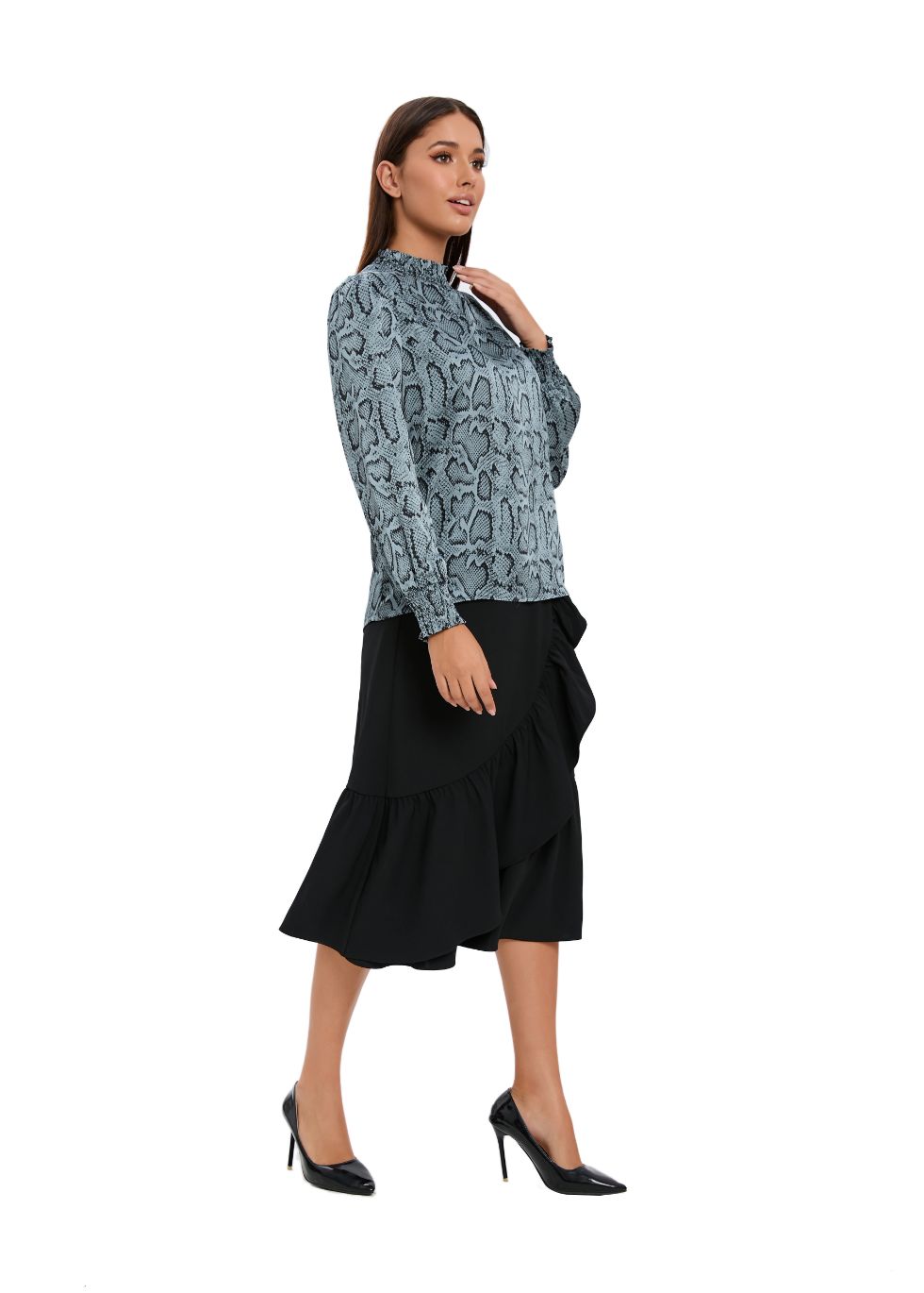 Blue Scale Print Shirt