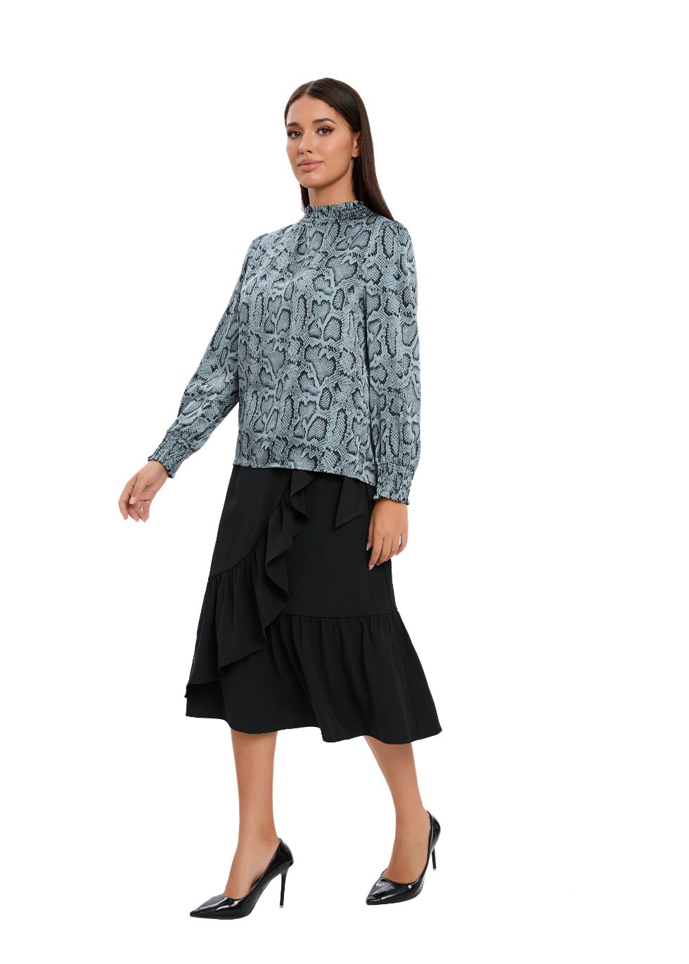 Blue Scale Print Shirt