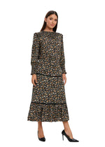 Floral Print Two Piece Midi Dress Set