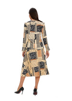 Abstract Print Two Piece Midi Dress Set MissFinchNYC